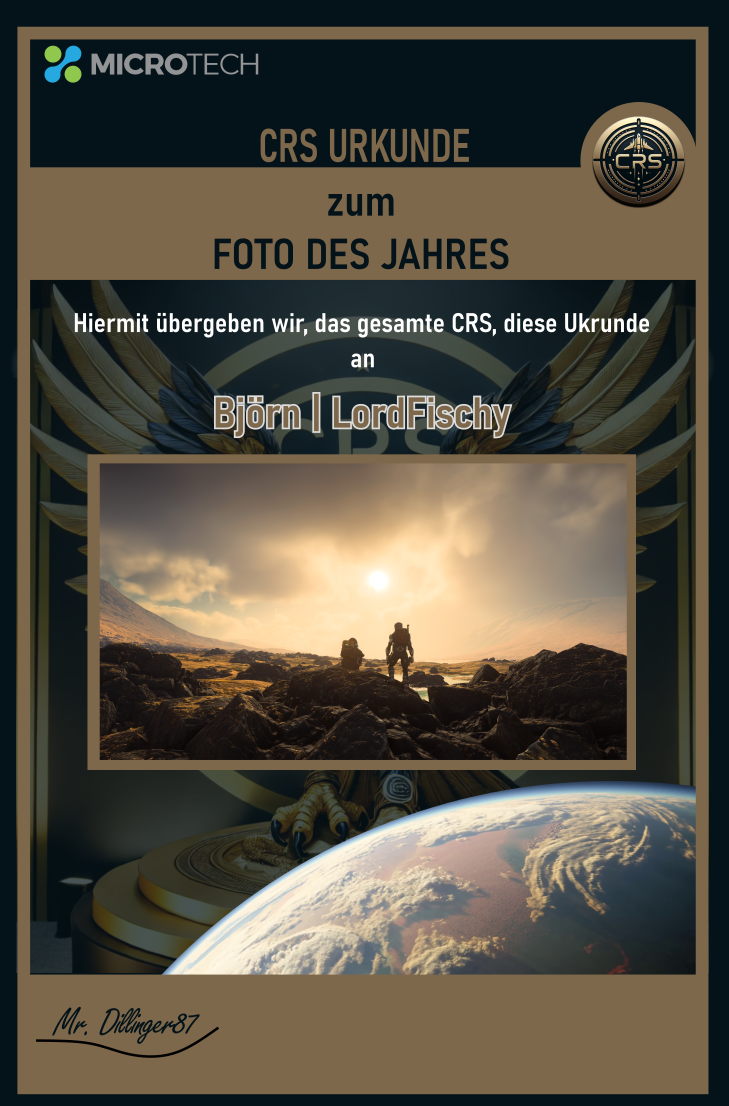 CRS Urkunde Foto des Jahres für Björn LordFischy